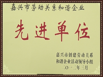 嘉興市勞動(dòng)關(guān)系和諧企業(yè)先進(jìn)單位